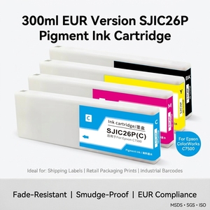 Cartuccia d'Inchiostro ZHIMO 300ml con Pigmenti, Versione EUR SJIC26P per Stampante Epson ColorWorks C7500 - Product Image 1