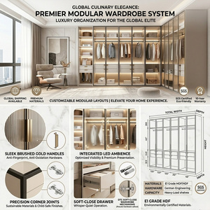 Armadio di Lusso con Porte in Vetro Colorato e Illuminazione LED Integrata, Sistema Moderno di Cabina Armadio su Misura - Product Image 4