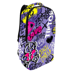 Sac à dos de style streetwear graffiti, sac à dos hip hop, grand sac d'école tendance, imprimé graffiti, sac à dos de voyage urbain - Product Image 2