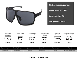 Gafas de Sol Deportivas con Logotipo Personalizado, Montura Grande TR90, Gafas de Ciclismo de Lujo con Protección UV400, Gafas de Béisbol y Ciclismo de Montaña para Exteriores - Product Image 2
