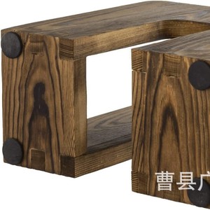 Porte-serviettes en bois massif, carré, sur pied, pour bureau, design moderne - Product Image 4