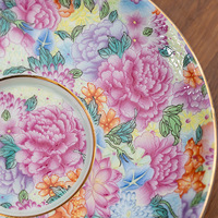 Service à thé en céramique de Jingdezhen Wan Hua Gong, résistant à la chaleur, design rétro de luxe léger, bol délicat pour femmes, théière, tasse à thé, coffret cadeau