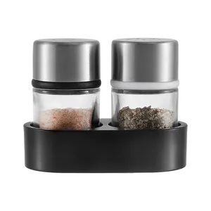 Wholesale BBQ Tools Mini Seasoning Jars Salt And Pepper Storage Bottles Flip Top Spice Shaker Plastic Spice Container Set