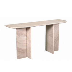 Table console en pierre pour couloir, entrée, coin, centre, table console moderne de luxe en marbre travertin - Product Image 5