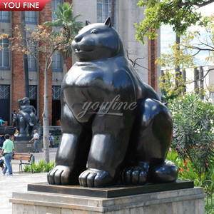Escultura de Jardín Grande de Latón Fundido Negro, Estatua de Pájaro Gordo de Bronce de <span class=keywords><strong>Fernando</strong></span> Botero - Product Image 3