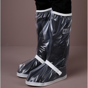 Couvre-chaussures réutilisables de chaussures imperméables légères avec des couvre-chaussures en plastique antidérapants de tirette - Product Image 1