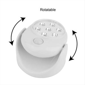 A0490 7 LED Wireless 360 Degrees Rotation <b>Motion</b> Activated <b>Sensor</b> Ultra Bright Night <b>Light</b> Automatic Infrared Wall Lamp - Product Image 2