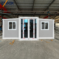 Maison préfabriquée modulaire extensible blanche et grise, production fraîche, pour le marché d'Afrique du Nord, du Maroc et de l'Algérie