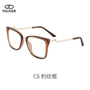 กรอบแว่นตา TR87043 ทรงแคทอาย แบบเต็มกรอบ ป้องกันแสงสีฟ้า สำหรับผู้หญิง วัสดุ TR90 พร้อมขาแว่นโลหะแบบสปริง - Product Image 3