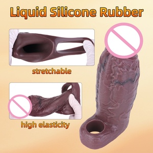Extensor de Pene de Silicona Negro Hueco SXXY, Retrasa la Eyaculación, Alargador de Pene, Juguetes Sexuales, Funda para Pene, Potenciador Sexual para Hombres - Product Image 5