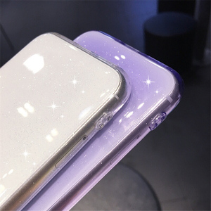 Funda de teléfono con purpurina fluorescente para iPhone 11 Pro Max <span class=keywords><strong>XR</strong></span> XS Max X 6 6S 7 <span class=keywords><strong>8</strong></span> <span class=keywords><strong>Plus</strong></span> SE 2020, funda trasera transparente brillante de TPU suave - Product Image 4