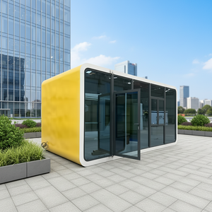 Casa Cápsula Space Apple Lista para Usar: Villa Modular Prefabricada <span class=keywords><strong>de</strong></span> Lujo con Baño |   Casa Portátil Pequeña <span class=keywords><strong>de</strong></span> Acero y Madera - Product Image 5