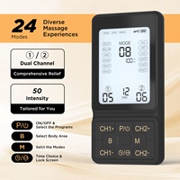 Unidad TENS 3 en 1, Máquina de Masaje EMS con 50 Intensidades para Alivio Gradual del Dolor de Hombro, Ciática y Espalda