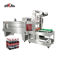 Machine d'emballage sous film rétractable entièrement automatique à jet de chaleur pour l'emballage de nouilles, d'assiettes jetables, de boîtes cadeaux et de bouteilles de jus