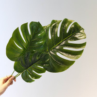 Dekorasi Ruangan Multi Ukuran Daun Monstera Buatan Hijau Cabang Monstera Palsu Dekorasi Acara Natal Liburan Pernikahan Ulang Tahun Pesta