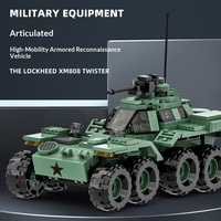 Wanger 3510 Blocs de construction chinois militaires blindés à petites particules, jouets éducatifs transfrontaliers pour garçons et filles
