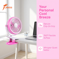 Ventilateur portable suspendu avec circulation d'air en vortex, petit ventilateur de table à commande tactile, fonctionnant sur batterie, pour la maison