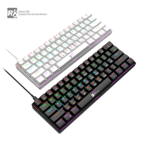 Trung Quốc bán buôn Chất lượng cao cấu hình thấp màu nâu chuyển đổi màu xanh 61 phím cơ khí bàn phím với RGB - Product Image 4