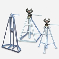 Support de bobine de câble hydraulique manuel simple en acier allié 1-5T 120cm