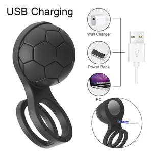 Ferngesteuerter Vibrations-Penisring mit Kugeldesign aus Silikon für Männer zur Verzögerung der Ejakulation Paar-Sexspielzeug Klitoris-<span class=keywords><strong>Stimulator</strong></span> - Product Image 4