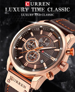 Montre-bracelet Curren 8291 à mouvement quartz, bracelet en cuir, chronographe, marque de mode, montres de luxe pour hommes, Relojes Montre Homme - Product Image 4