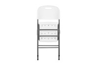 Chaise pliante d'extérieur haut de gamme en résine blanche pour événements et mariages, idéale pour le jardin et la table