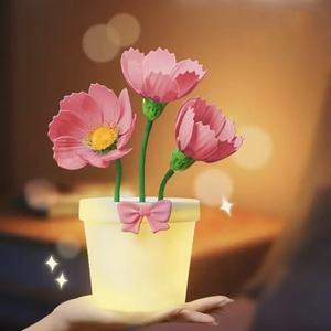 Nueva luz de noche de carga de floración automática, decoración creativa, flor de simulación, dormitorio, cabecera de cama, lámpara de escritorio de ambiente - Product Image 3