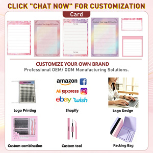 Kit Ciglia a Ciuffetti Individuali con Effetto Mix Curvatura 80D-200D e Base Rinforzata, All'ingrosso, Personalizzabile con Logo e Private Label - Product Image 4