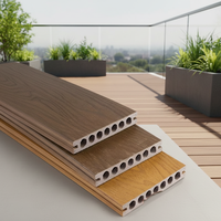 Planches de terrasse en composite bois-plastique co-extrudé, imperméables, pour l'extérieur, usage en jardin, hôpital, parc, entrepôt
