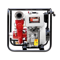 Pompe à incendie diesel de petit volume Hi Earns DP30HCIE 3 pouces avec réservoir de carburant compact de 5,5 L et démarrage électrique sur batterie 30A