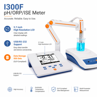 BOYN I300F Mètre de pH/ion de laboratoire haute précision, mètre numérique de concentration d'ions de paillasse avec écran LCD de 5,7 pouces