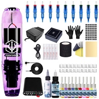 Kit de Máquina de Tatuar Poseidon con Varias Combinaciones de Fuente de Alimentación, Motor Todo en Uno para Contorno y Sombreado