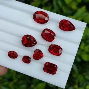 Pierre précieuse rubis de sang de pigeon ovale cultivé en laboratoire pour la fabrication de bijoux Fing - Product Image 2