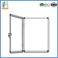 Vitrine métallique verrouillable pour école, bureau, usine, avec 2 clés, prix de gros, tableau blanc effaçable à sec mural SC05