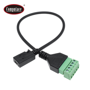 สายอะแดปเตอร์แปลงหัวต่อ Mini USB B ตัวเมีย เป็นบล็อกขั้วต่อแบบสกรู 5 ขา สำหรับเชื่อมต่อข้อมูลคอมพิวเตอร์ สายไฟส่งสัญญาณ สายไฟสำหรับงานโปรเจกต์ - Product Image 1