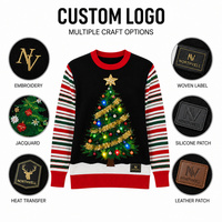 Pull de Noël moche personnalisé en coton tricoté pour adultes avec lumières LED – Vente en gros fournisseur