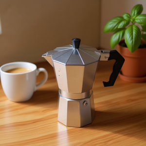 Cafetière italienne en métal de style italien # 3 pour machine à café expresso et cappuccino - Product Image 3