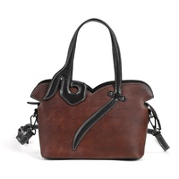 Véritable sac à main de style chinois vintage pour femmes en cuir de vachette véritable avec fermeture éclair Nouveau sac à bandoulière simple à la mode Lady Style Doublure en coton