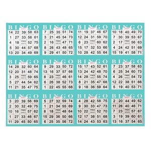 Manufacture Full Color BINGO Single Line Wins <b>Thick</b> <b>Paper</b> Security Ink Digital Printing Custom Bingo Cards - Product Image 1