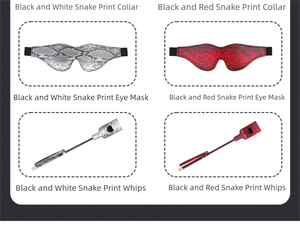 Ensemble de bondage Scarletsin C-31-4 à imprimé serpent, jouets sexuels SM haut de gamme, bandeau pour les yeux, produits pour adultes de punition et de discipline - Product Image 3