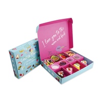 Boîte en carton pliable personnalisée de qualité alimentaire pour gâteaux, crêpes, biscuits, donuts, desserts, avec séparateurs, plateaux et conteneurs