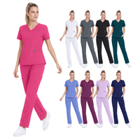 Niaahinn ODM Ensembles d'uniformes médicaux pour femmes avec porte-badge, pantalons classiques, vente en gros, fabricant