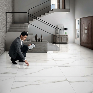 Carreaux de porcelaine en marbre blanc Statuario brillant 600x1200mm, carreaux de sol et de mur de qualité supérieure pour hôtels et villas - Product Image 6