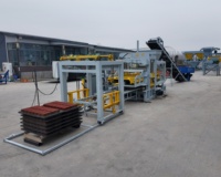 Machine automatique de fabrication de briques en béton QT4 PLC avec interverrouillage, pression hydraulique, marque BRK, vente chaude en Afrique