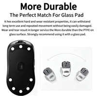 Patins de souris adaptés aux tapis de souris en verre, auto-adhésifs, installation facile, personnalisation de la friction DIY, distance de levage parfaite