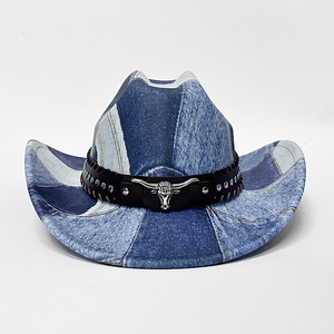 <span class=keywords><strong>Sombrero</strong></span> Vaquero Occidental Retro Clásico Más Vendido, Diseño Elegante con Bloques <span class=keywords><strong>de</strong></span> Color y Acabado Desgastado, Casual <span class=keywords><strong>de</strong></span> Invierno - Product Image 2
