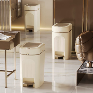 Poubelle de recyclage revêtue de métal 50L pour usage extérieur avec pédale - Product Image 4