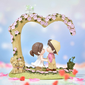 Figuras de Dibujos Animados en 2 Estilos, Pareja Bailarina de Plástico, Juguete en Miniatura DIY, Mini Manualidades de Plástico para Decoración del Hogar y Jardín - Product Image 2