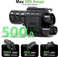 Adaptor kendaraan listrik NACS CCS1 yang ditingkatkan, Kompatibel Tesla Supercharger CCS Charger 500A/1000V perlindungan OTP pengisian daya DC cepat