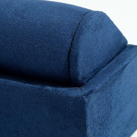 Présentoir de montre en cuir suédé bleu, Design personnalisé, gros, plateaux pour montre de luxe, ensemble d'affichage en velours, vente en gros